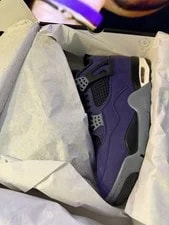’s Size 10.5 - Air Jordan 4 Retro Lakers - Imperial - New Never Worn 4