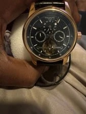 Patek Philippe — Patek Philippe Rose Gold Auto Skeleton Black Dial Day/Date 40mm Leather — Watch — resale