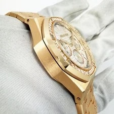 Audemars Piguet Royal Oak Chrono 26715OR 38MM Diamond White Rose Gold Box Papers 3