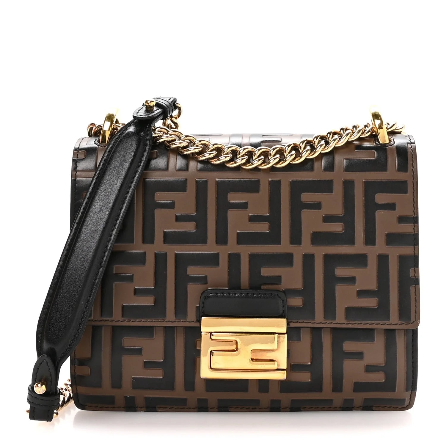Fendi — Vitello Liberty 1974 Embossed Small Kan U Maya — Handbag — resale