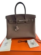 Hermès Birkin 35 Etoupe With Palladium Hardware 4