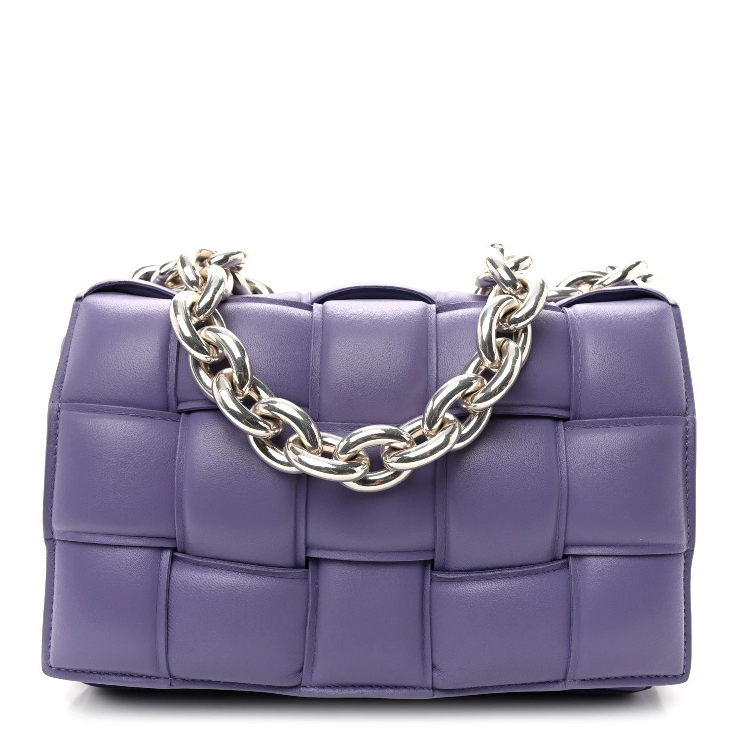 Bottega Veneta — Maxi Intreccio Padded Chain Cassette Crossbody — Handbag — resale