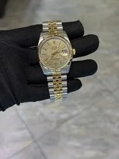 Rolex Datejust 36 Champagne Stick Dial on Jubilee 16233 With Box 2