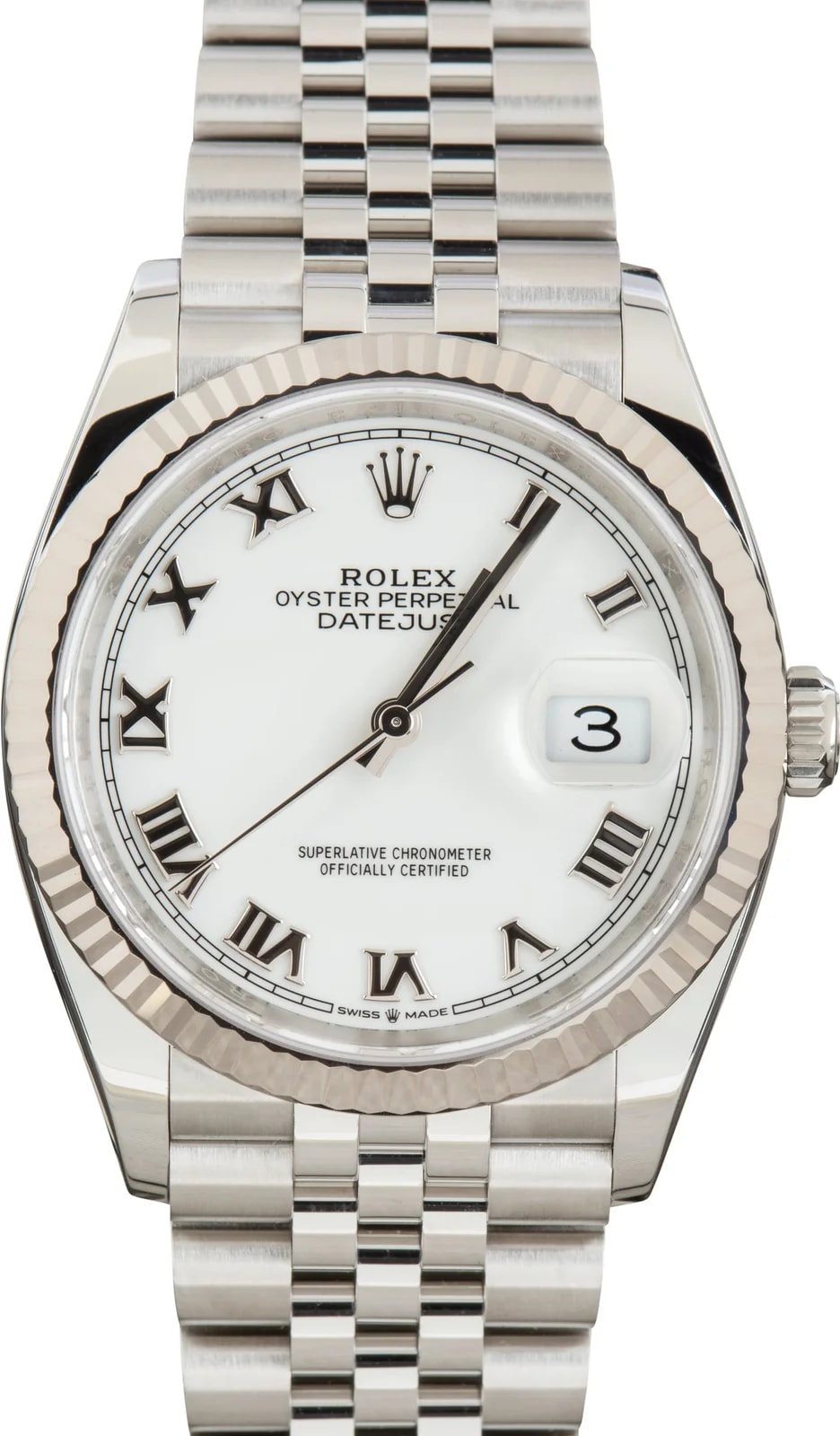 Rolex — Rolex Datejust 36 Ref 126234 White Roman Dial — Watch — resale