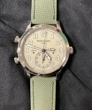 Patek Philippe — Patek Philippe Calatrava Pilot Travel Time 18kt White Gold 5524G-010 Only — Watch — resale