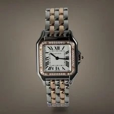 NEW Cartier Panthere Medium Rose Gold Two-Line W3PN0015 Diamonds! 2