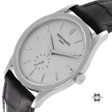 Patek Philippe Calatrava 5196G 37mm / White Gold / Complete Set 4