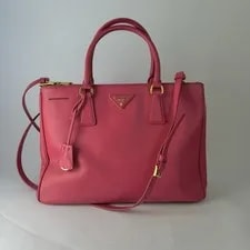 Prada — Prada Medium Galleria Double Zip Peonia — Handbag — resale
