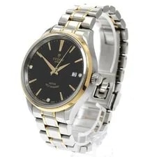 Tudor Style 12503 38mm Ss/yg Black Dial Automatic Date #C295 2