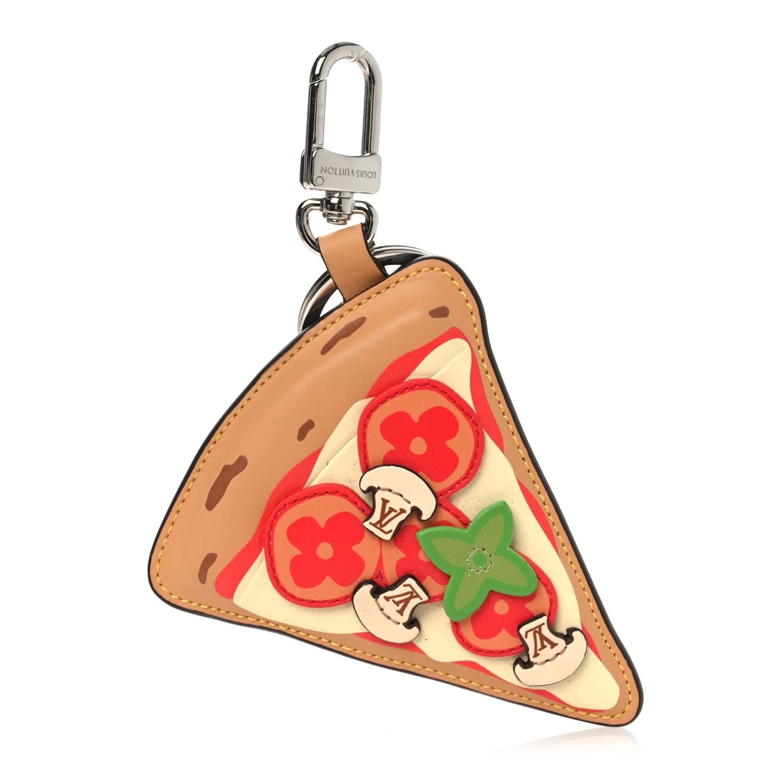 Louis Vuitton — Printed Pizza Bag Charm Key Holder — Accessory — resale