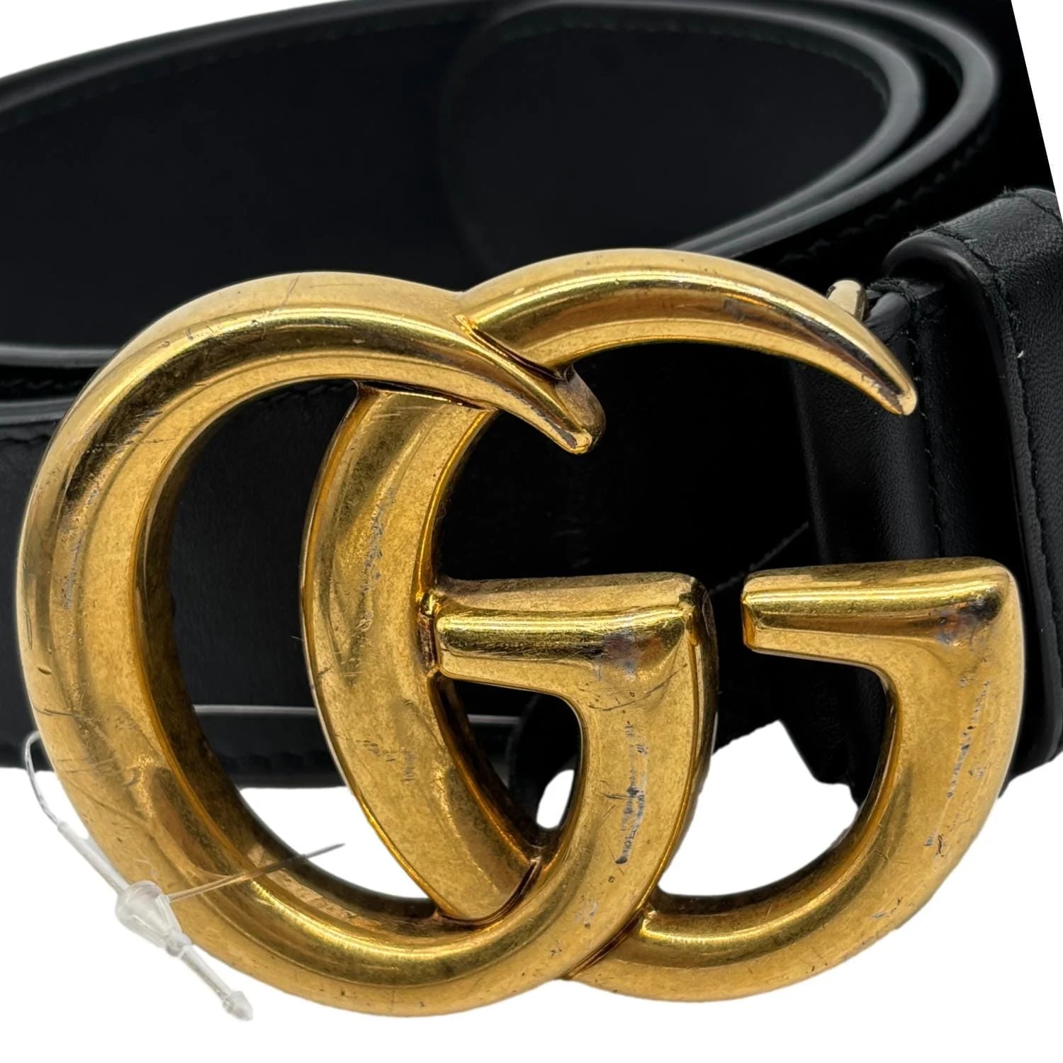 Gucci Double G Marmont Buckle Belt Size 75.30 400593 2