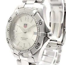 TAG Heuer Aquaracer WAF1112 300M Silver Diver's QZ #55 2