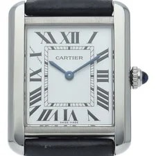 Cartier — Cartier Tank Solo SM WSTA0030 Stainless Steel 24.4mm White Dial Quartz #LPW098 — Watch — resale