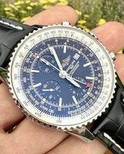 Breitling Navitimer World GMT 46mm Stainless Steel Chronograph A24322 Only 3