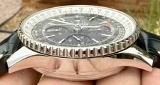 Breitling Navitimer World GMT 46mm Stainless Steel Chronograph A24322 Only 4
