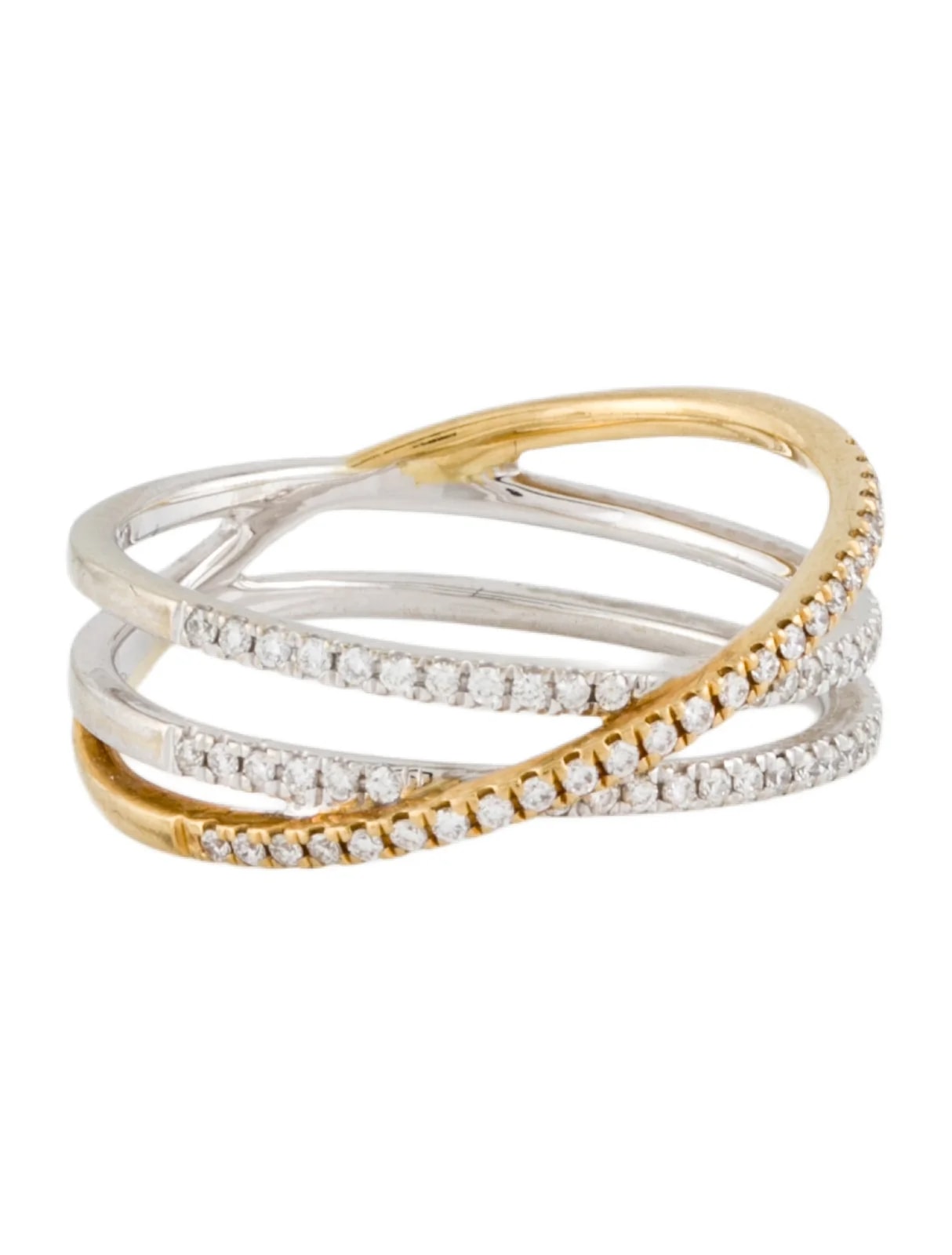Bony Levy — 18K Solstice Crossover Band Ring — Jewelry — resale