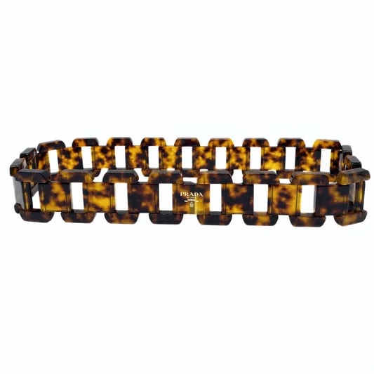 Prada — Prada Tortoiseshell-effect Chain-design Belt — Accessory — resale
