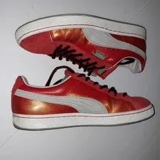 Puma Suede Classic Sz 9 Low Lace Up Shoes "Colorburn" / Panels Patina 4