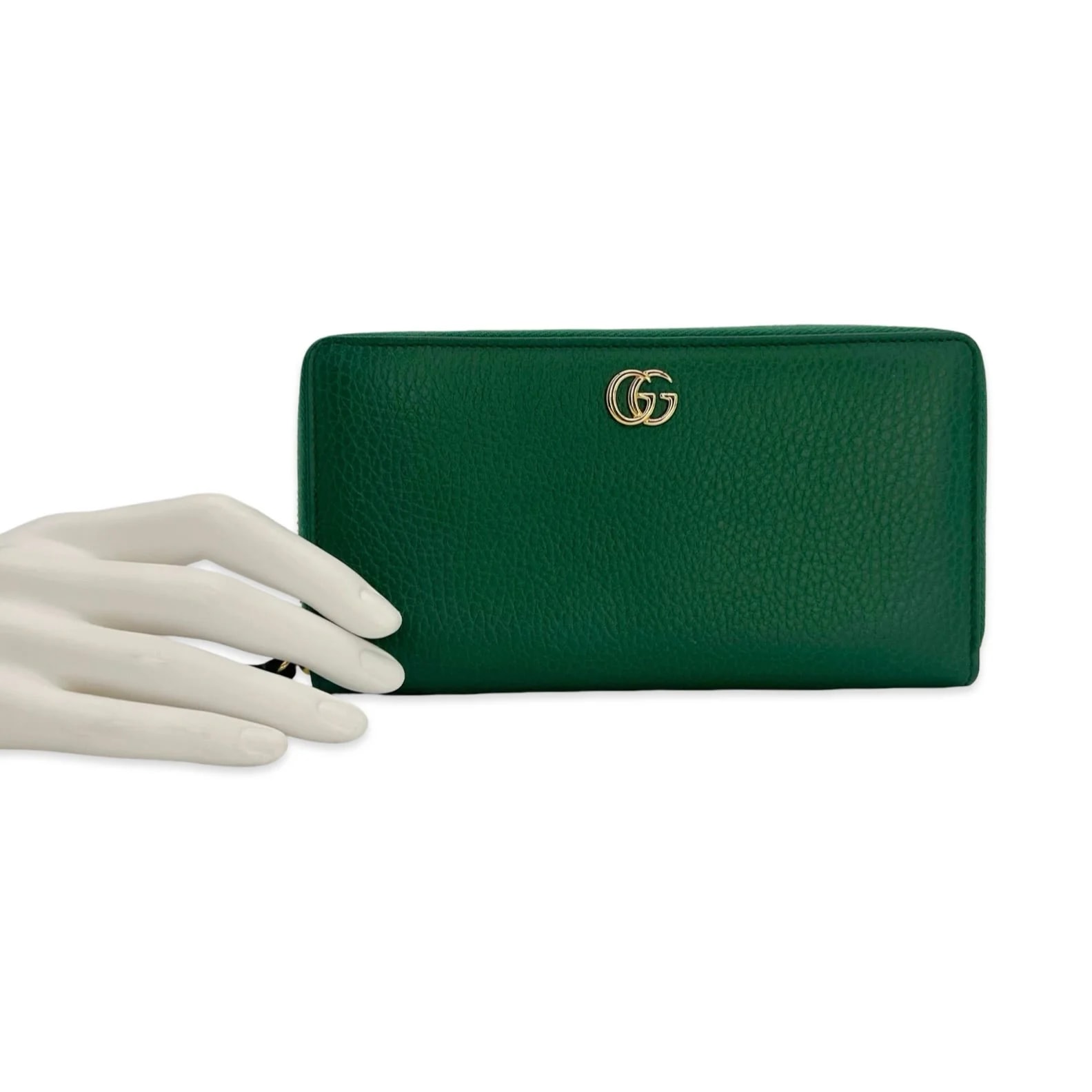 Gucci Grained GG Marmont Long Zip Wallet 2