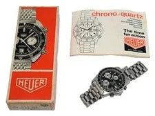 NOS Heuer Only (Pre-Tag) 37mm 2000 Series Chrono Quartz 273.306 2