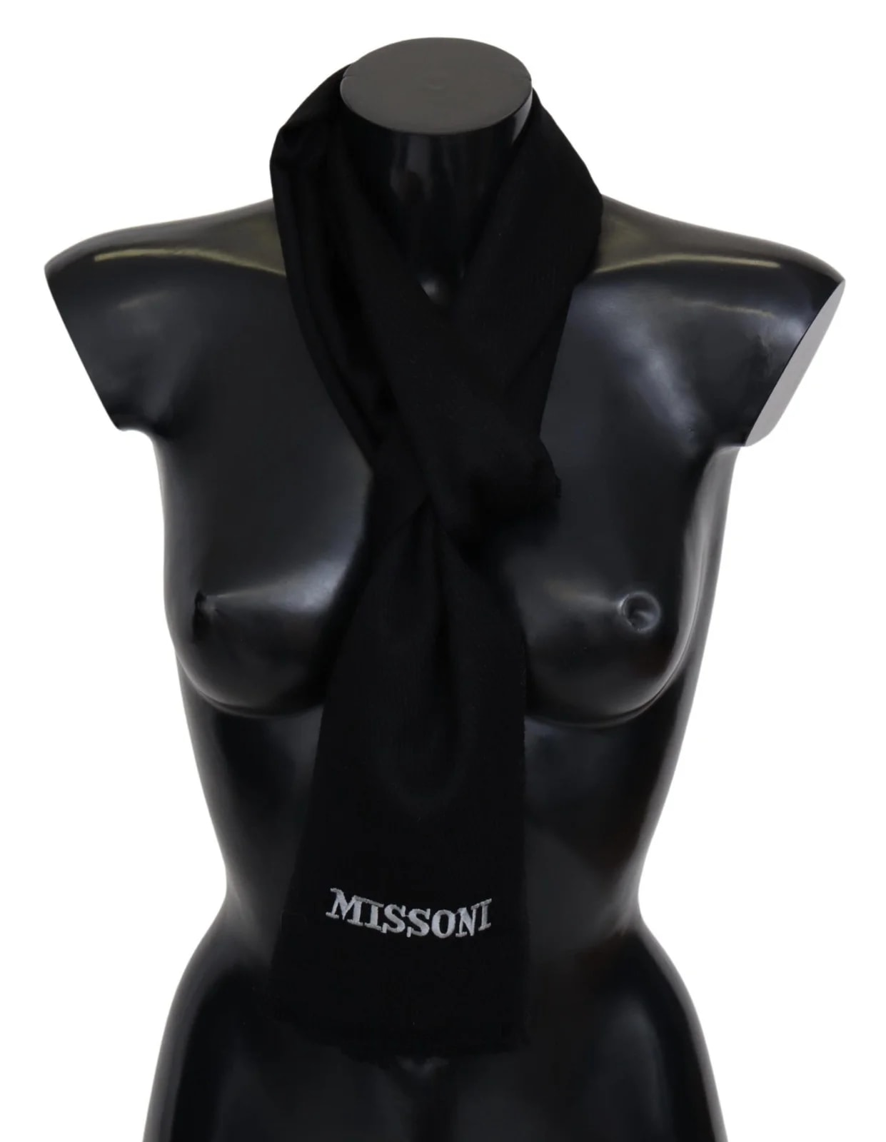Missoni — Missoni 100% Neck Wrap Fringes Logo Scarf — Accessory — resale