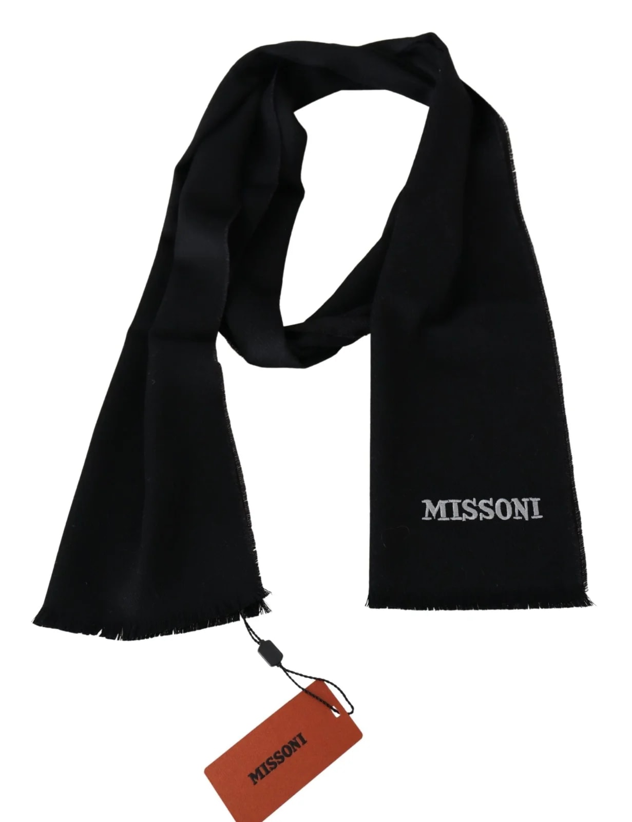 Missoni 100% Neck Wrap Fringes Logo Scarf 3