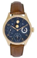 IWC Portuguese Perpetual Calendar 18k Rose Gold Double Moon 44mm B/P 5021 2