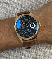 IWC Portuguese Perpetual Calendar 18k Rose Gold Double Moon 44mm B/P 5021 4