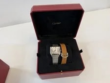 Cartier 4075 Santos Stainless Steel Silver Dial Automatic Movement 4
