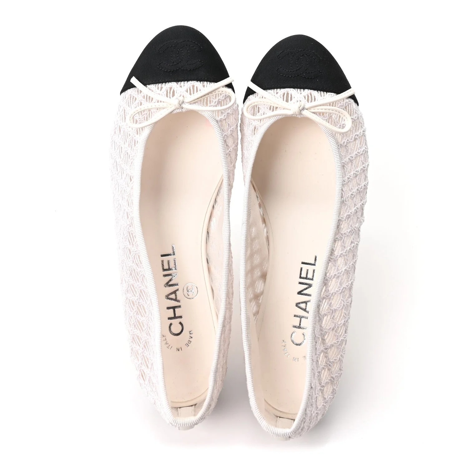 Crochet Grosgrain Cap Toe Ballerina 36 2