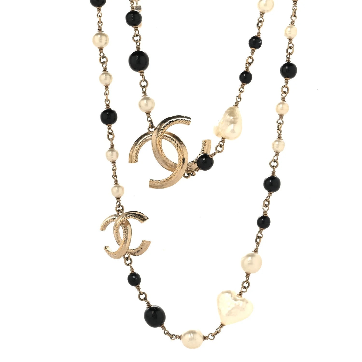 Chanel — Bead Heart CC Long — Jewelry — resale