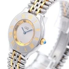 Cartier Must 21 Vantien Combi Quartz Silver Gold 4