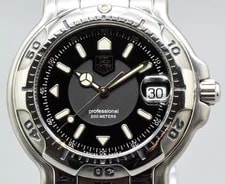 TAG Heuer — TAG Heuer 6000 Series WH1116-K1 Professional Quartz 38mm Black Dial — Watch — resale