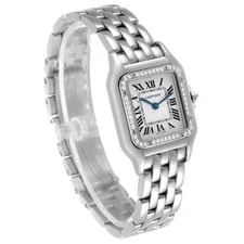 Cartier Panthere Medium Steel Diamond Bezel W4PN0008 Box Card 3