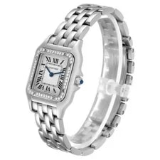 Cartier Panthere Medium Steel Diamond Bezel W4PN0008 Box Card 4
