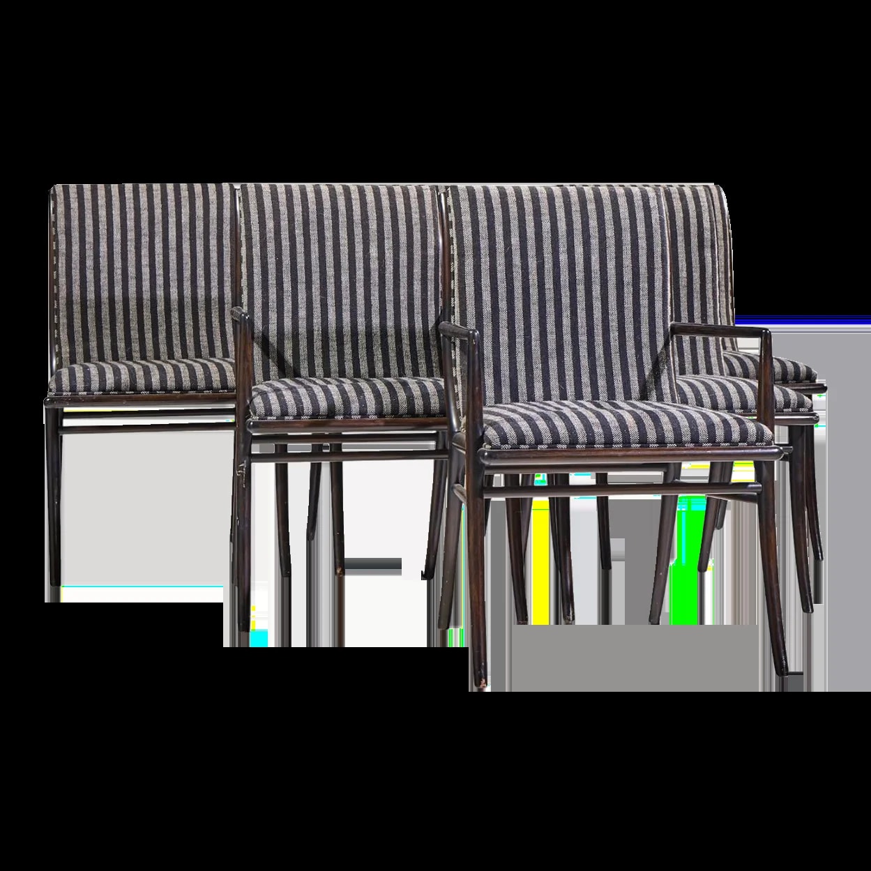 Widdicomb — Robsjohn Gibbings for Widdicomb Mid Century Ebonized Dining - Set of 6 — Furniture — resale