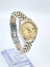 Rolex Datejust 26mm 69173 Champagne Diamond Dial Diamond Bezel Two Tone Box 2