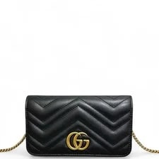 Gucci — Gucci Chevron GG Marmont Chain Wallet (kc072826a3r) — Handbag — resale