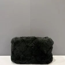 Chanel Soblack Flap Dark Rabbit Fur (kg050926a3) 3