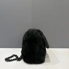 Chanel Soblack Flap Dark Rabbit Fur (kg050926a3) 4