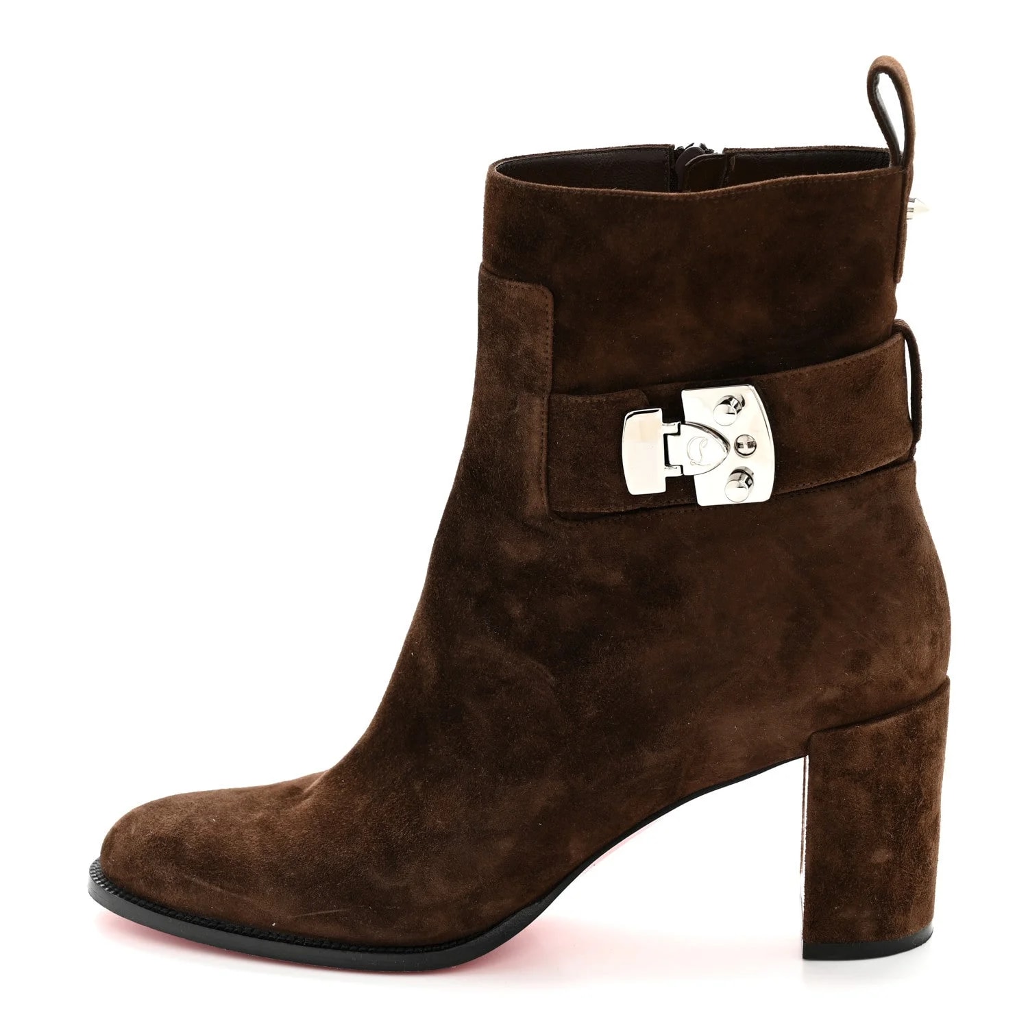 Christian Louboutin — CL Zip Booty 70 Ankle 38 Cuoio — Designer Shoe — resale