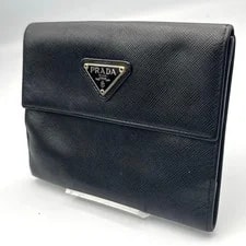 Prada — Prada Two Fold Wallet Triangle From Japan — Handbag — deal