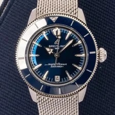 Breitling — Breitling SuperOcean Heritage 36 Blue Dial A10390 With Mesh Bracelet — Watch — resale
