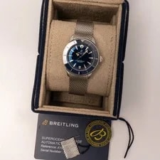 Breitling SuperOcean Heritage 36 Blue Dial A10390 With Mesh Bracelet 2