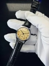 JLC Jaeger LeCoultre Military Style Salmon Dial 34mm Works 3