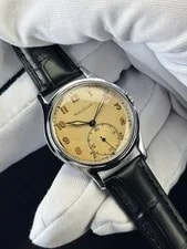 JLC Jaeger LeCoultre Military Style Salmon Dial 34mm Works 4