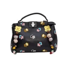Fendi Peekaboo Mini 2Way Floral Applique 3