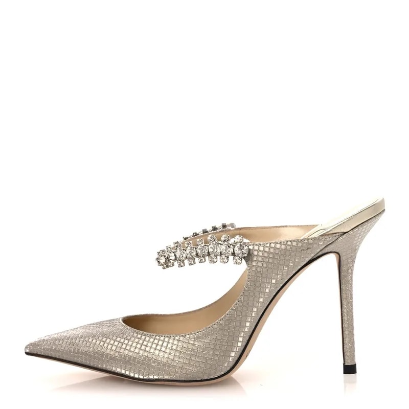 Jimmy Choo — Glitter Fabric Bing 100 — Designer Shoe — resale