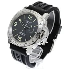 Panerai Luminor GMT PAM00029 44mm SS Rubber Black Dial Automatic Date #C119 2