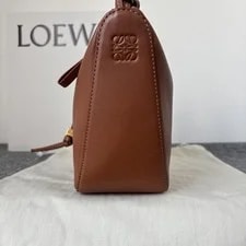 Loewe Hammock Hobo Embossed Letter Puzzle Zipper Closure - Excellent #DI9XTO 4